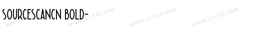 sourcescancn bold字体转换